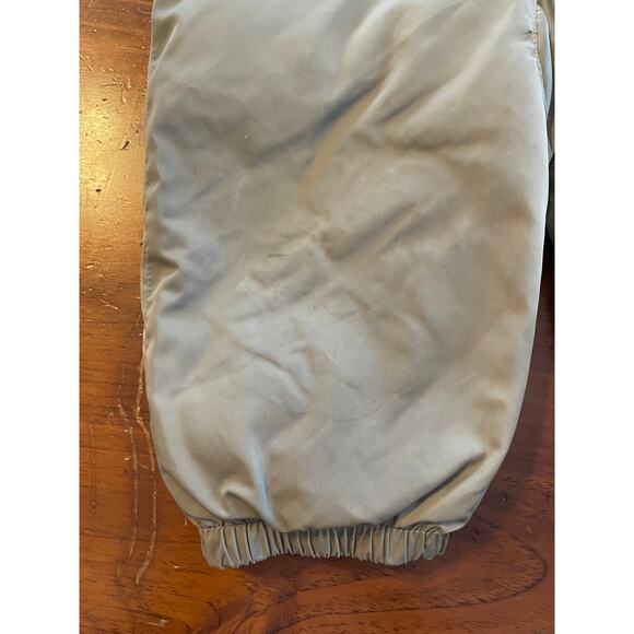 Baby Gap 12-18 Months Snowsuit Hooded One Piece Olive Green Orange Pockets Flaws - Picture 14 of 16